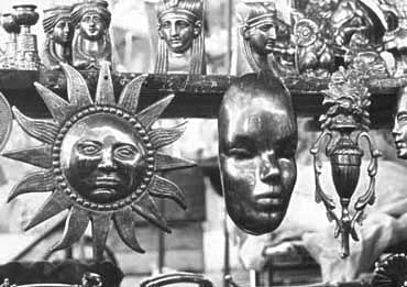 photo gold icons at san telmo buenos aires argentina by ignacio fusilier