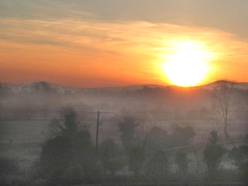 dawn sunrise over wicklow mountains ireland digital photo by sarah mcdermott